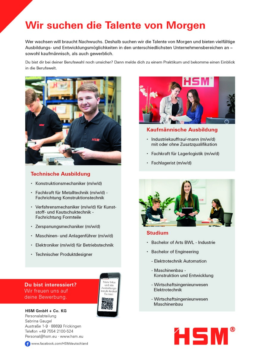 HSM Aushang Ausbildung gewerblich DIN A4 2021 12